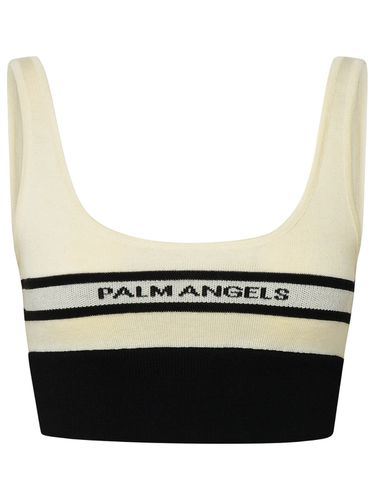 Palm Angels racing Ivory Wool Top - Palm Angels - Modalova