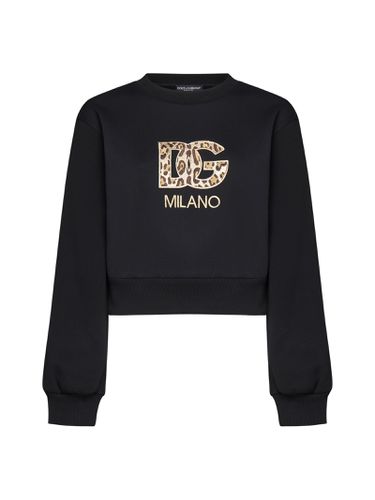 Dg Logo Cropped Sweatshirt - Dolce & Gabbana - Modalova