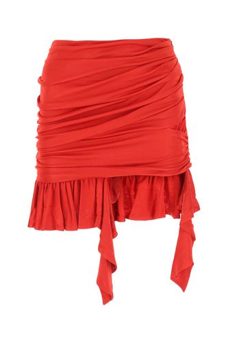 ANDREĀDAMO Red Viscose Mini Skirt - ANDREĀDAMO - Modalova