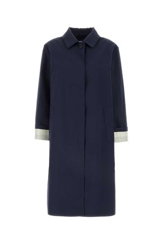 Midnight Blue Cotton Trench Coat - Miu Miu - Modalova