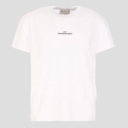 White Cotton Logo T-shirt - Maison Margiela - Modalova