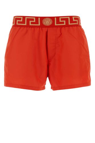 Red Polyester Swimming Shorts - Versace - Modalova