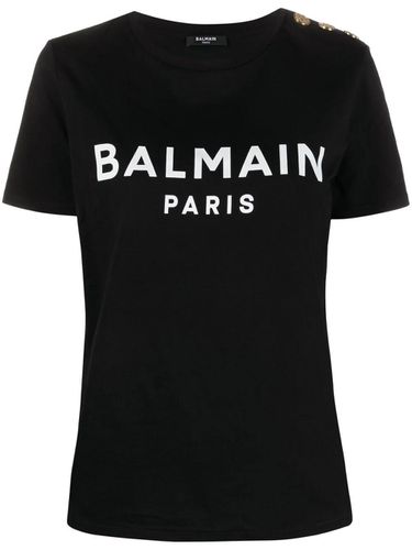 Three Button Printed T-shirt - Balmain - Modalova