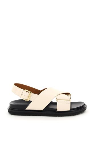 Marni Ivory Leather Sandals - Marni - Modalova