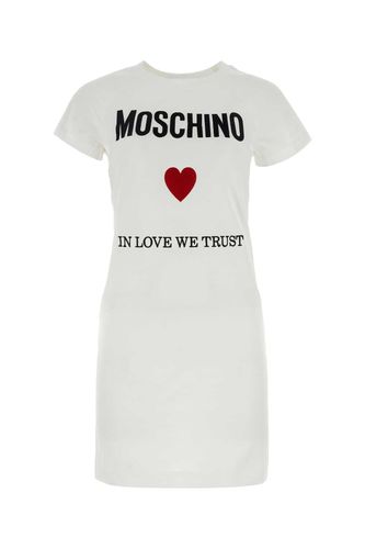 Moschino White Cotton T-shirt Dress - Moschino - Modalova