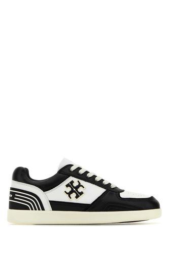 Two-tone Leather Clover Court Sneakers - Tory Burch - Modalova