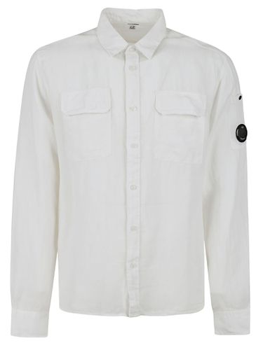 C. P. Company Linen Logo Shirt - C.P. Company - Modalova