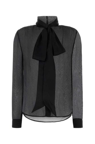 Pussy-bow Long-sleeved Top - Saint Laurent - Modalova