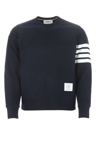 Navy Blue Cotton Sweatshirt - Thom Browne - Modalova