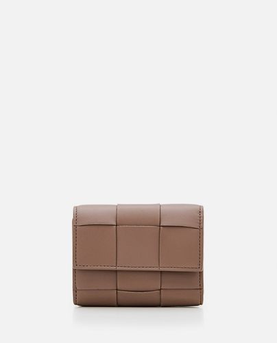 Tri-fold Leather Wallet - Bottega Veneta - Modalova