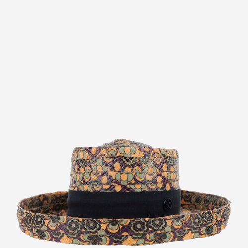 Raffia Sonjador Hat With Floral Pattern - Maison Michel - Modalova