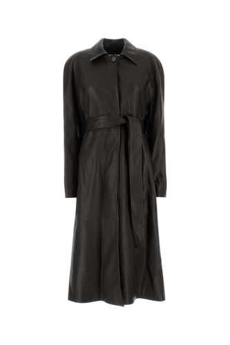 Dark Leather Trench Coat - Magda Butrym - Modalova