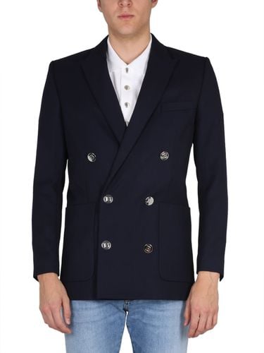 Balmain Blue Wool Blazer - Balmain - Modalova