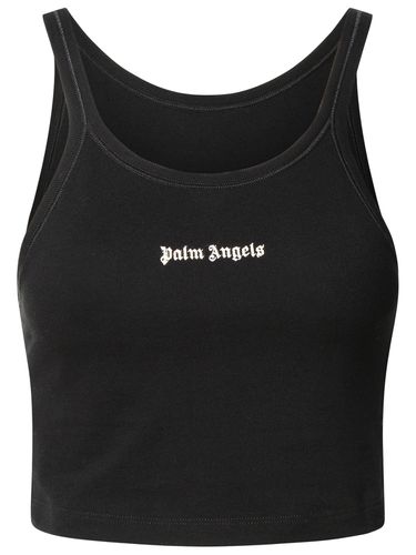 Palm Angels Black Cotton Tank Top - Palm Angels - Modalova