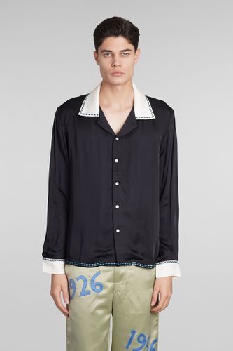 Bode Shirt In Black Silk - Bode - Modalova