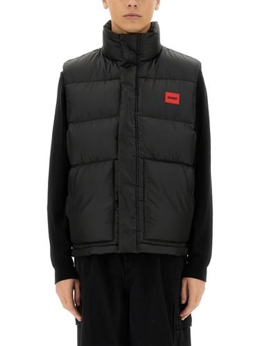 Water-repellent Vest With Red Logo Label - Hugo Boss - Modalova