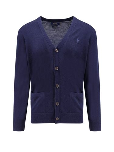 Logo Embroidered V-neck Jumper - Polo Ralph Lauren - Modalova