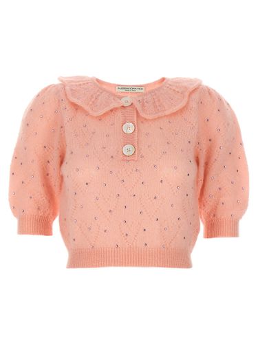 Alessandra Rich Rhinestone Sweater - Alessandra Rich - Modalova