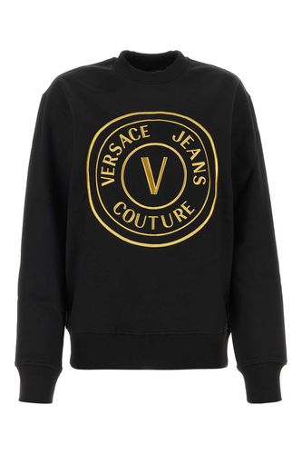 Black Cotton Sweatshirt - Versace Jeans Couture - Modalova