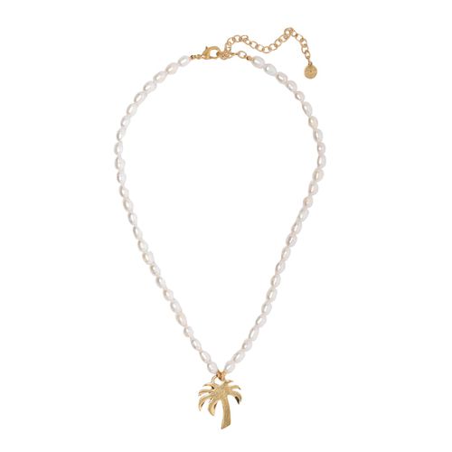 Palm Angels Pearl Palm Necklace - Palm Angels - Modalova