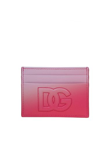 Leather Card Holder With Dg Logo - Dolce & Gabbana - Modalova