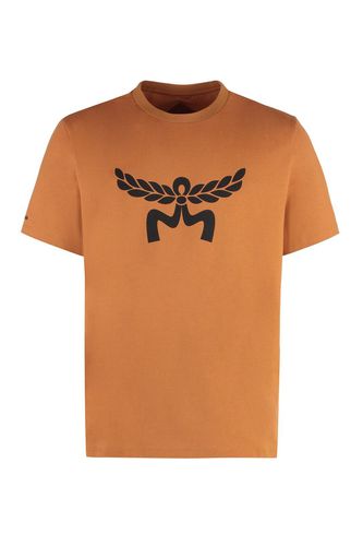 Laurel Logo Printed Crewneck T-shirt - MCM - Modalova