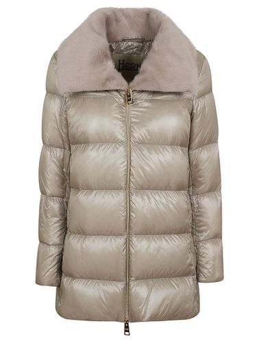 A-shape Nylon Ultralight And Faux Fur - Herno - Modalova