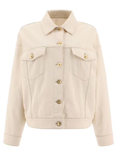 Buttoned Denim Jacket - Brunello Cucinelli - Modalova