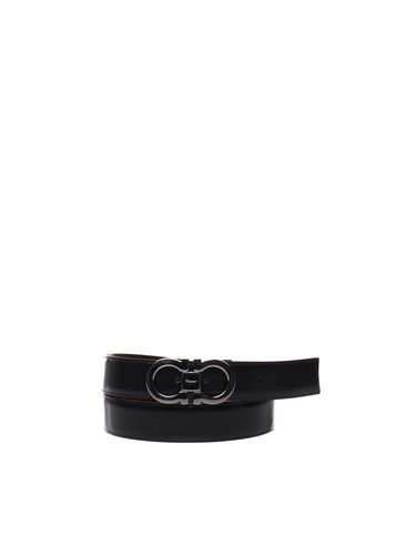 Gancini Shimmer Calfskin Belt - Ferragamo - Modalova