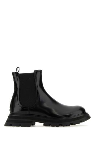 Black Leather Ankle Boots - Alexander McQueen - Modalova