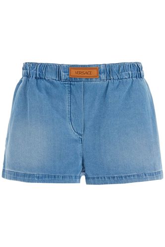 Lightweight Denim Shorts For Men - Versace - Modalova