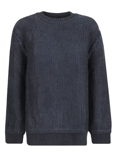 Rear Logo Rib Trim Woven Sweater - Maison Margiela - Modalova