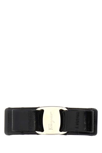 Ferragamo Black Leather Hair Clip - Ferragamo - Modalova