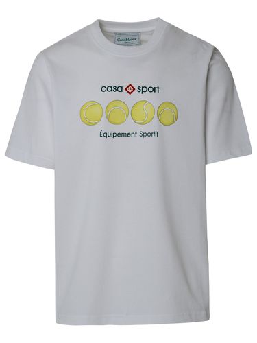 Casa Sport White Organic Cotton T-shirt - Casablanca - Modalova