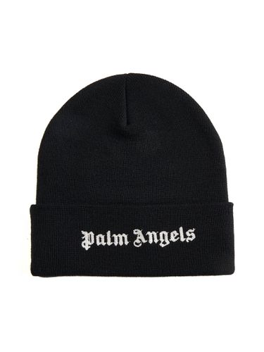 Palm Angels Logo Wool Beanie - Palm Angels - Modalova