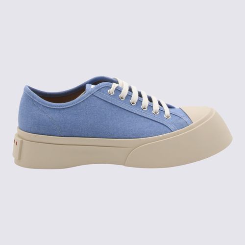 Marni Light Blue Leather Sneakers - Marni - Modalova