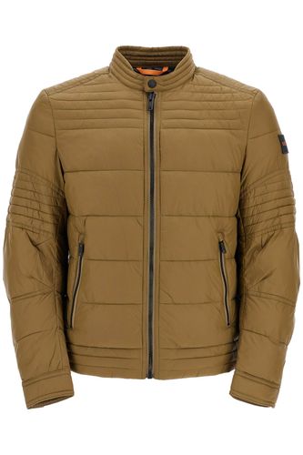 Green Down Jacket With High Collar For Men - Hugo Boss - Modalova