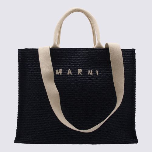 Marni Blue Raffia Tote Bag - Marni - Modalova