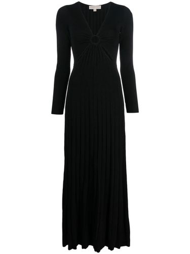 Long Pleated Dress With Ring And Cut-out Detail In Viscose Blend Woman - MICHAEL Michael Kors - Modalova