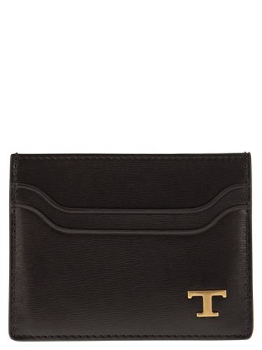 Tod's Leather Card Holder With Logo - Tod's - Modalova