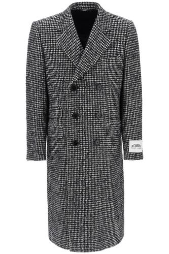 Re-edition Coat In Houndstooth Wool - Dolce & Gabbana - Modalova