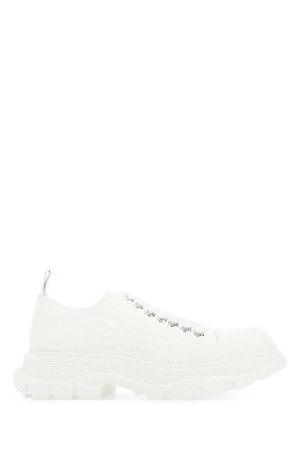 White Canvas Tread Slick Sneakers - Alexander McQueen - Modalova