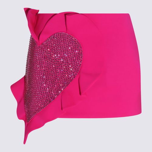 AREA Fuchsia Wool Mini Skirt - AREA - Modalova