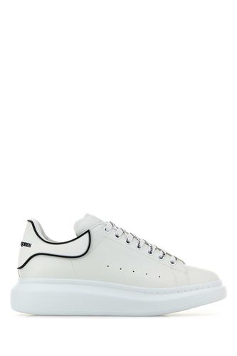 White Leather Sneakers With White Leather Heel - Alexander McQueen - Modalova