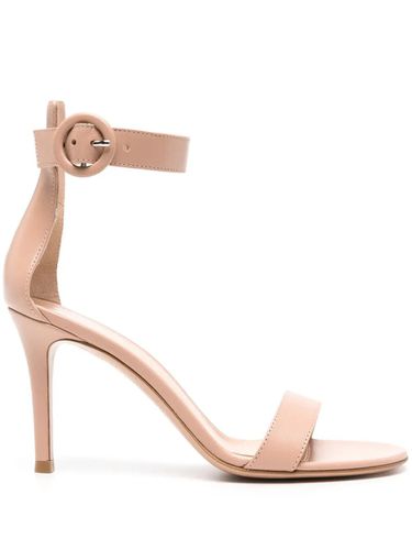 Portofino 85 Sandals In Nude Leather - Gianvito Rossi - Modalova