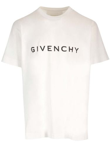 Givenchy White T-shirt With Logo - Givenchy - Modalova