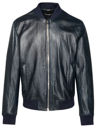 Navy Lambskin Jacket - Dolce & Gabbana - Modalova