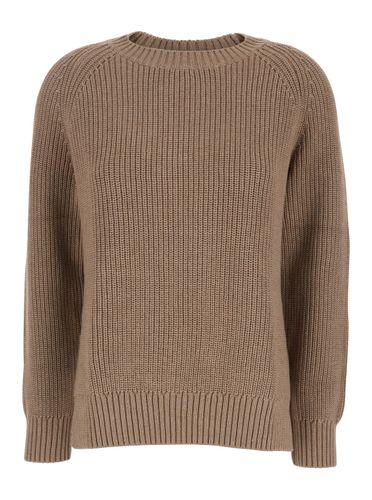 Knit Crewneck Sweater In Cotton And Cashmere Blend Woman - Parosh - Modalova