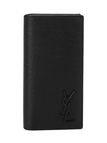 Monogram Wallet In Grain De Poudre Leather - Saint Laurent - Modalova