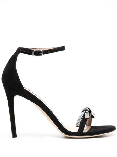 Suede Sandals With Crystal Bow Detail Woman - Stuart Weitzman - Modalova